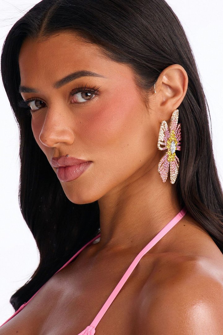Bloom And Sparkle Ear Cuff - Pink/combo