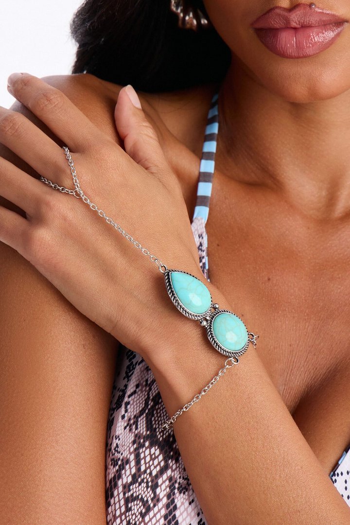 Indio Serene Hand Chain - Turquoise