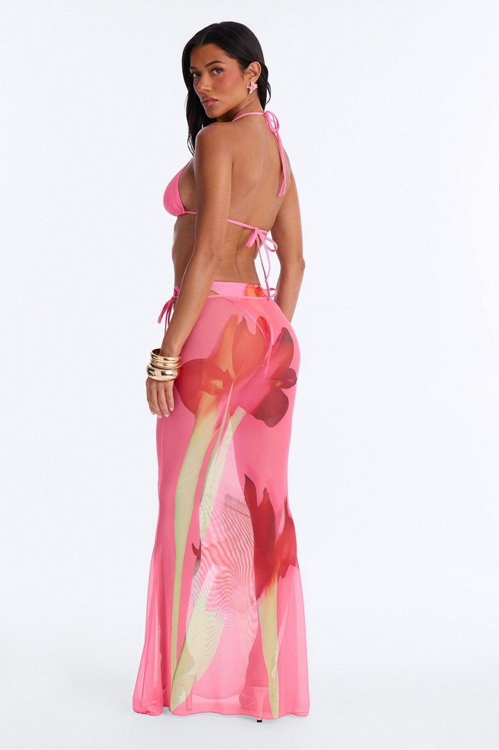 Can't Find The Words Bikini And Sarong - Pink/combo