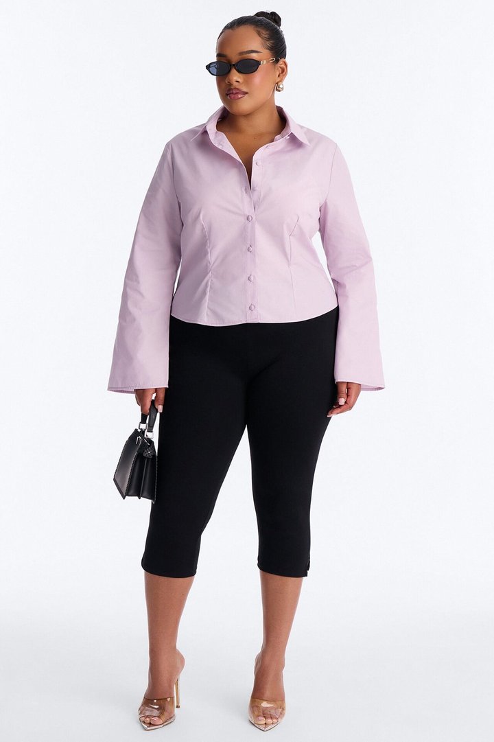 Morgan Poplin Shirt - Lilac
