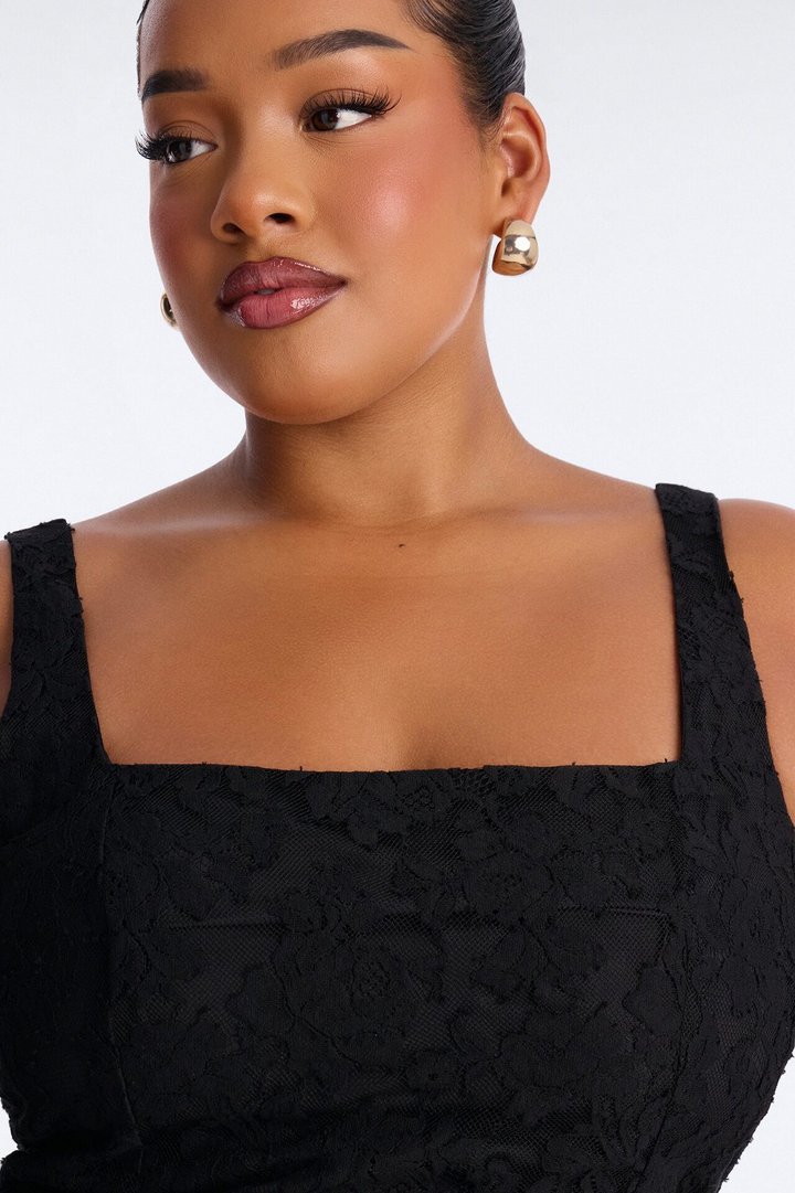 Little Miss Perfect Lace Micro Mini Dress - Black