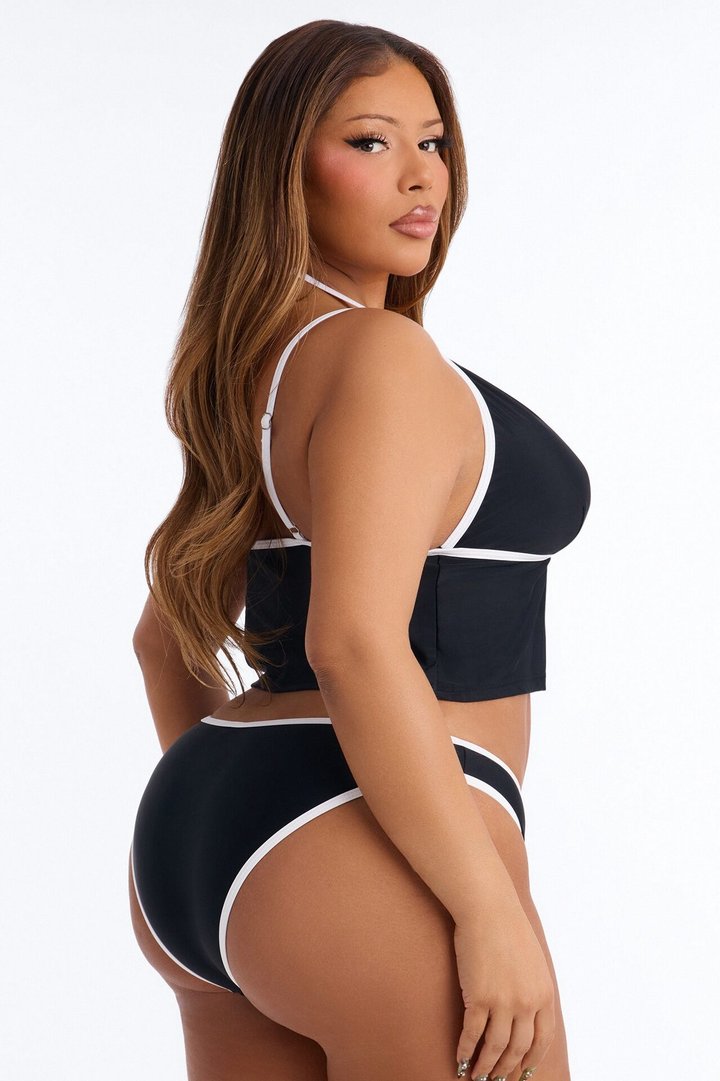 Can't Stop Thinking About You 2pc Tankini - Black