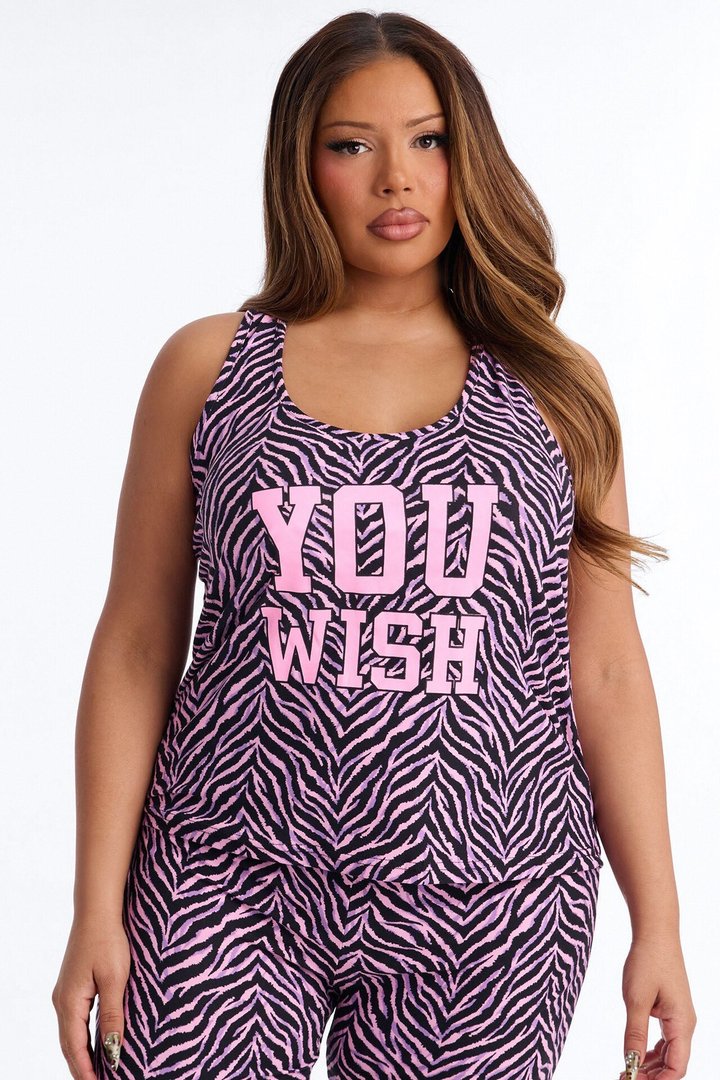 You Wish PJ Pant Set - Black/Pink