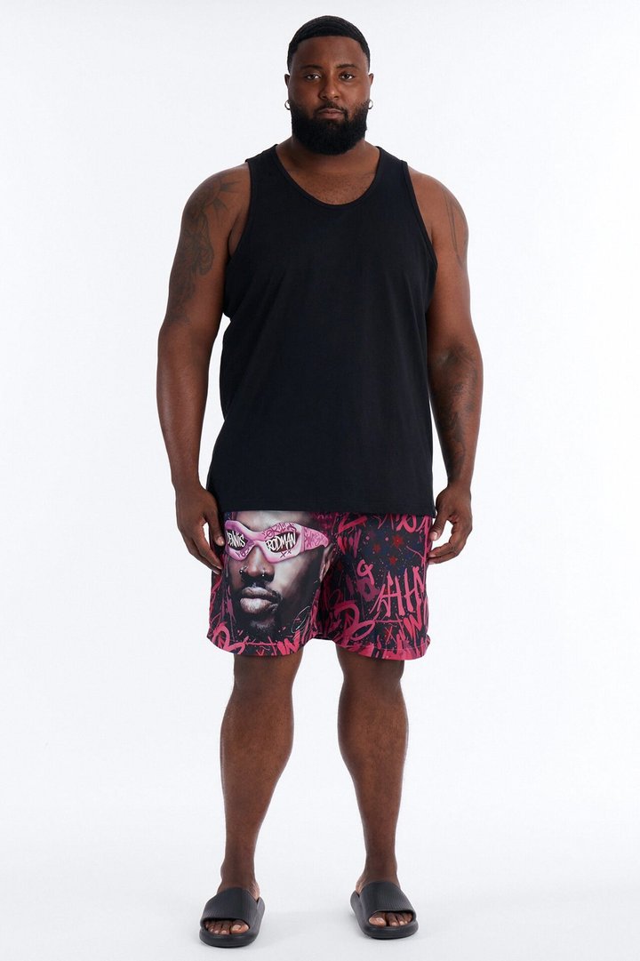 Rodman Poolside Swim Trunk 7″ - Pink/combo