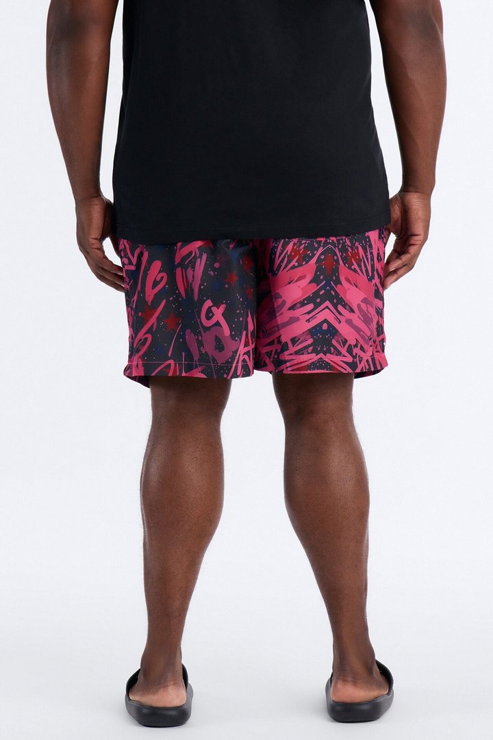 Rodman Poolside Swim Trunk 7″ - Pink/combo
