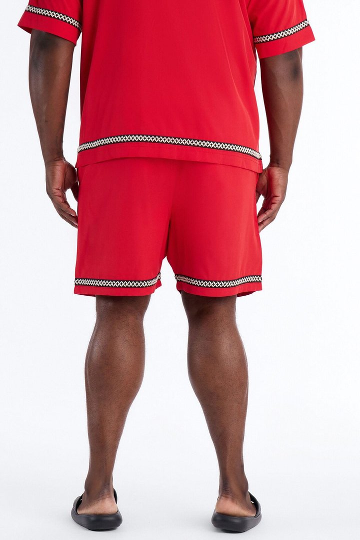 Malibu Social Club Swim Trunk 7″ - Red