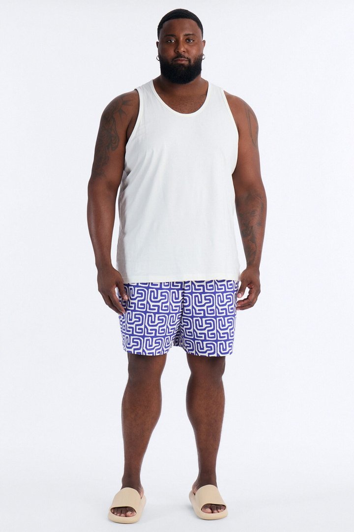 Lonian Tessera Swim Trunk 7″ - Blue