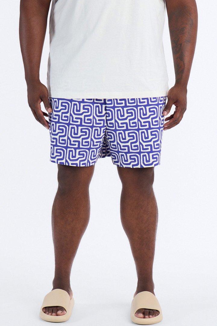 Lonian Tessera Swim Trunk 7″ - Blue