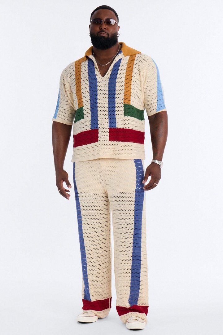 La Playa Crochet Mondrian Pant - Multi Color