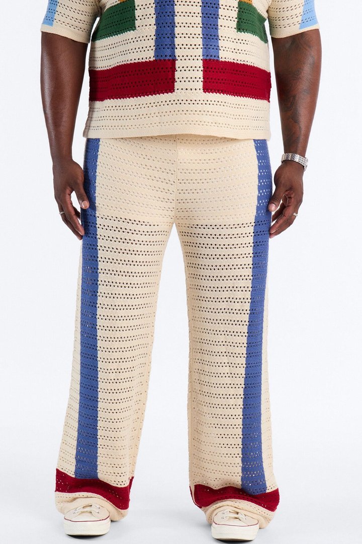 La Playa Crochet Mondrian Pant - Multi Color