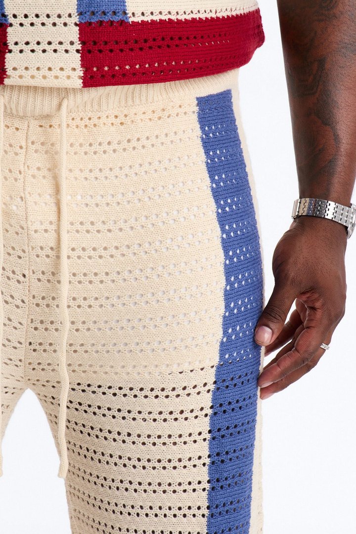 La Playa Crochet Mondrian Pant - Multi Color