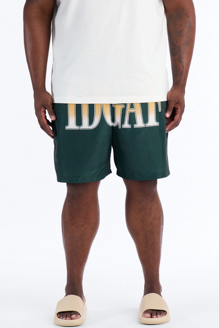 IDGAF Swim Trunk 7″ - Hunter Green