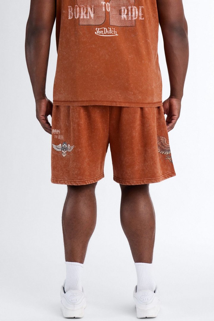 Von Dutch Born To Ride Sweatshort - Orange
