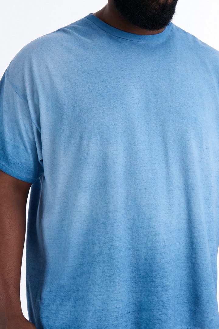 The Oil Wash Oversized Tee - Washed Blue