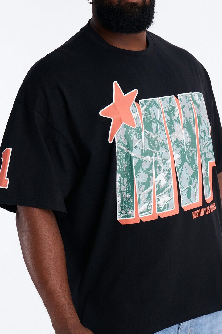 Money Vice President Oversized Short Sleeve Tee - Black