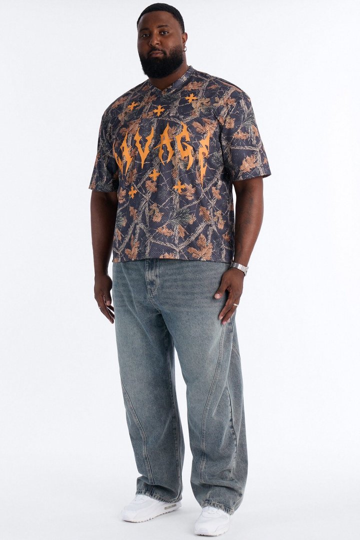 Savage Camo Mesh Jersey Short Sleeve - Camouflage