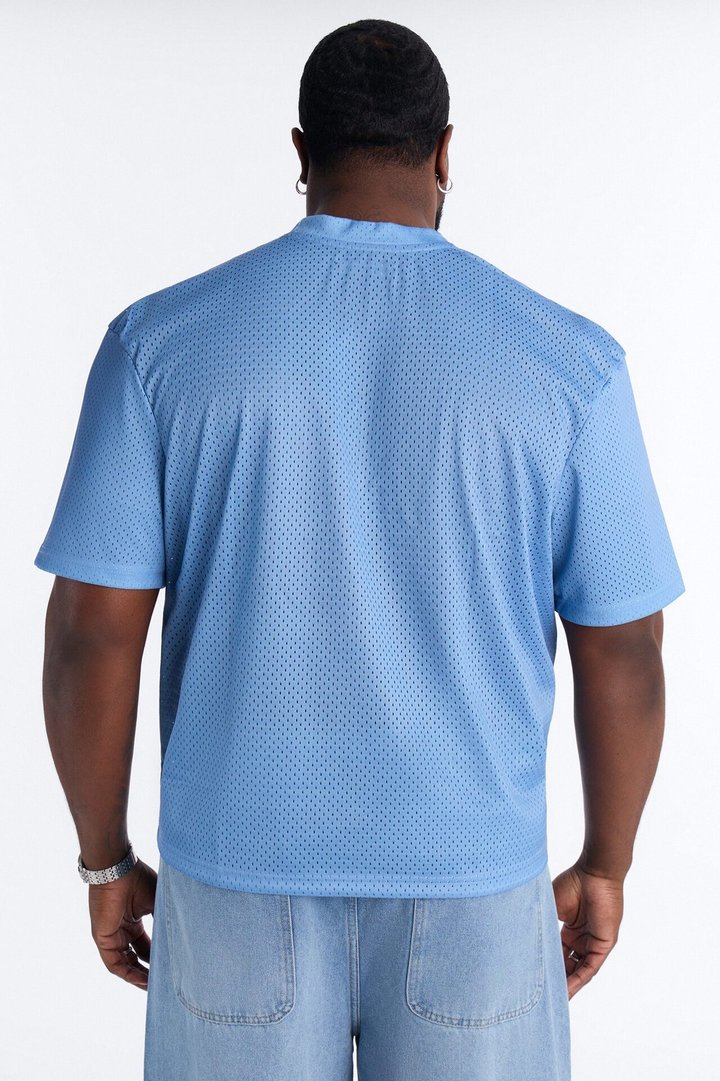 Blessed Mesh Jersey Short Sleeve - Blue