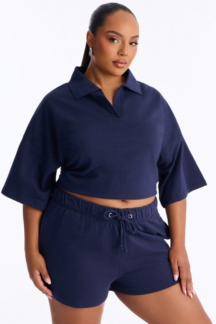 Weekend Moment Polo Short Set - Navy