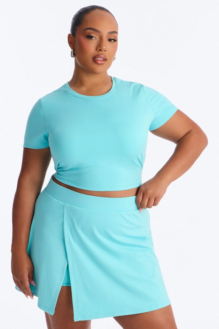Sandy Mini Skirt Set - Aqua