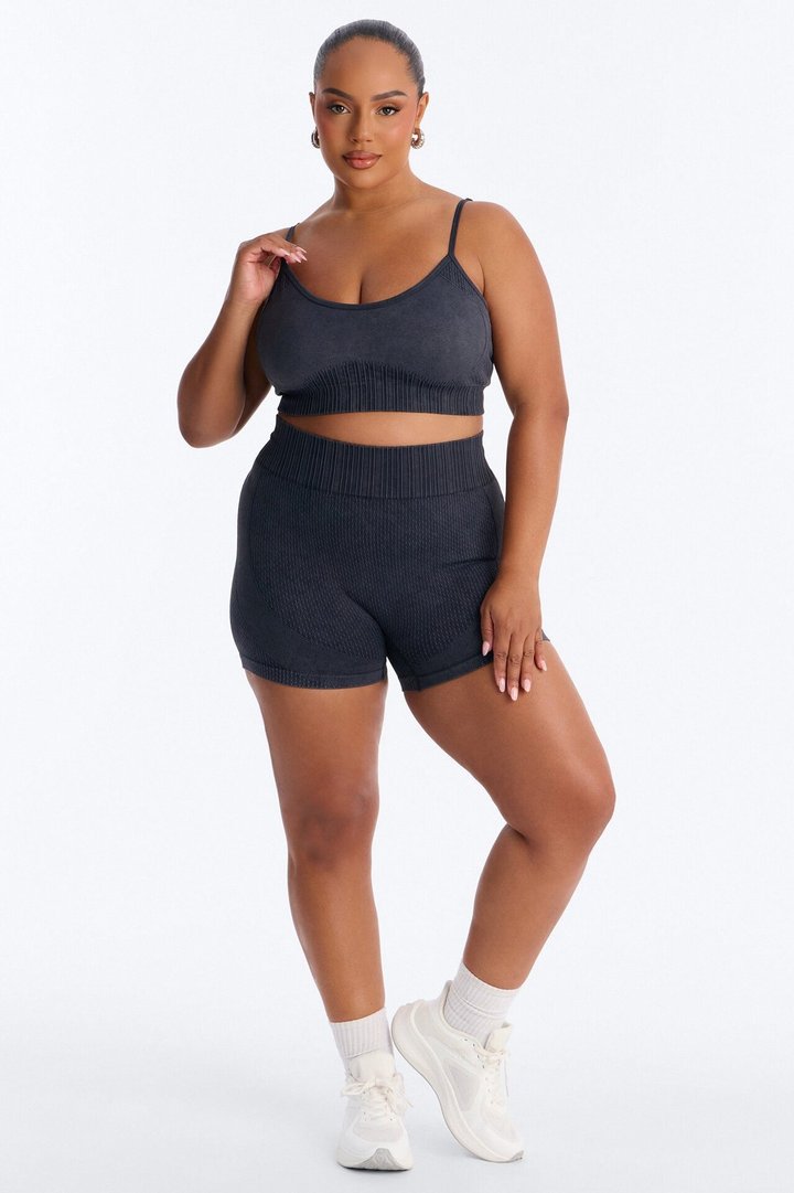 Wynn Washed Seamless Sculpting Short Set - Black
