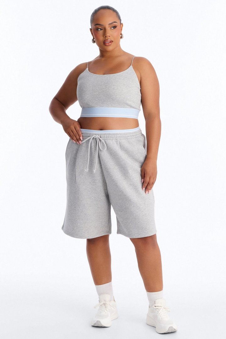 Keep It Cool Fleece Short Set - Heather Grey