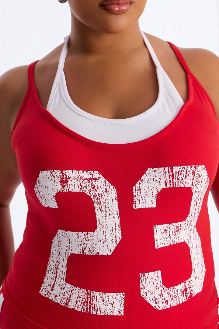 Hot Player 23 Capri Legging Set - Red/White