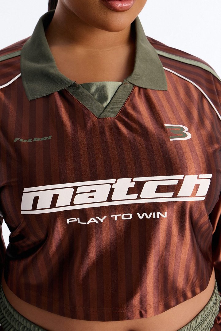 Play To Win Jort Set - Brown/combo