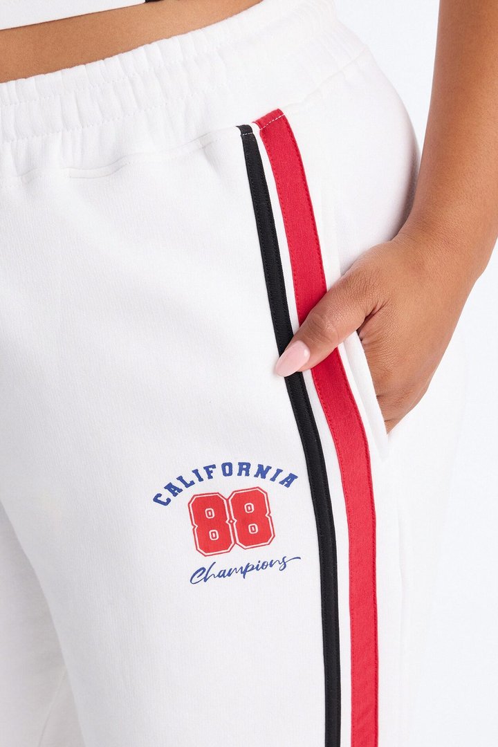 Cali 88' Strapless Fleece Pant Set - White/combo