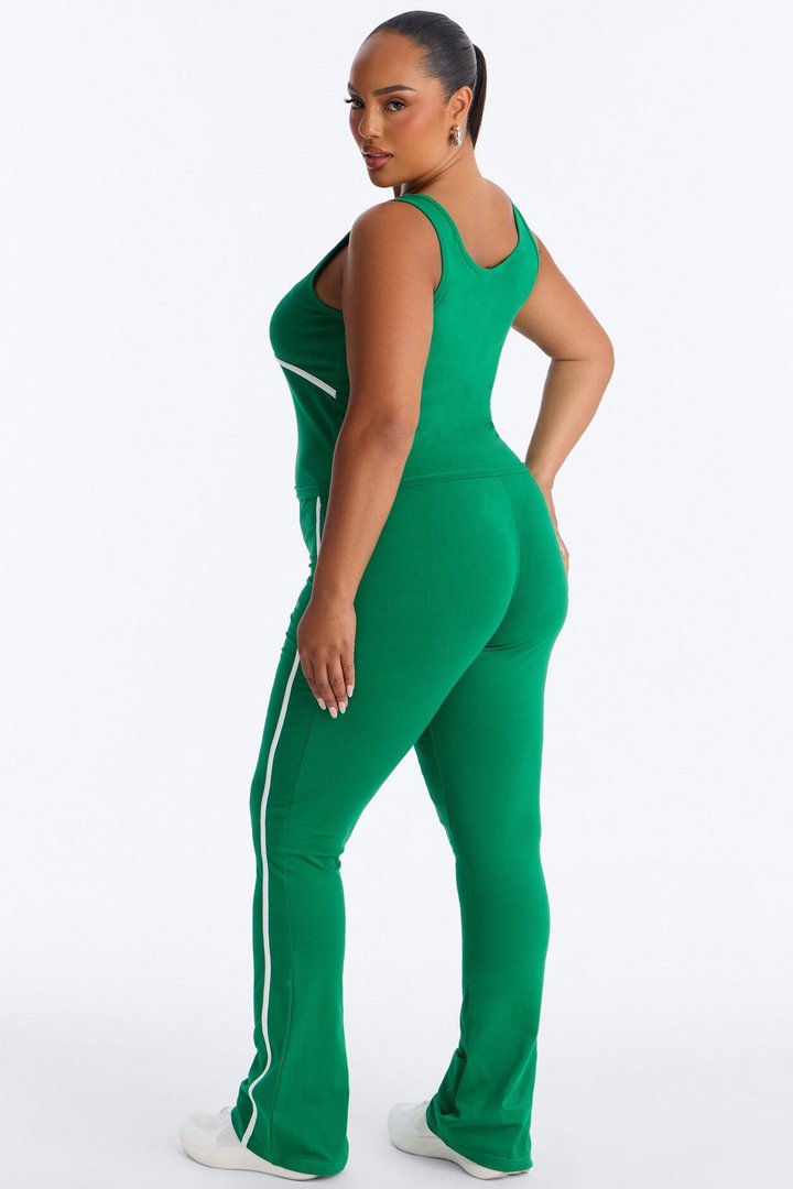 Sunday Club Flare Pant Set - Kelly Green