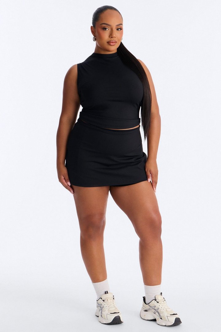 Sadie Sleeveless Skirt Set - Black