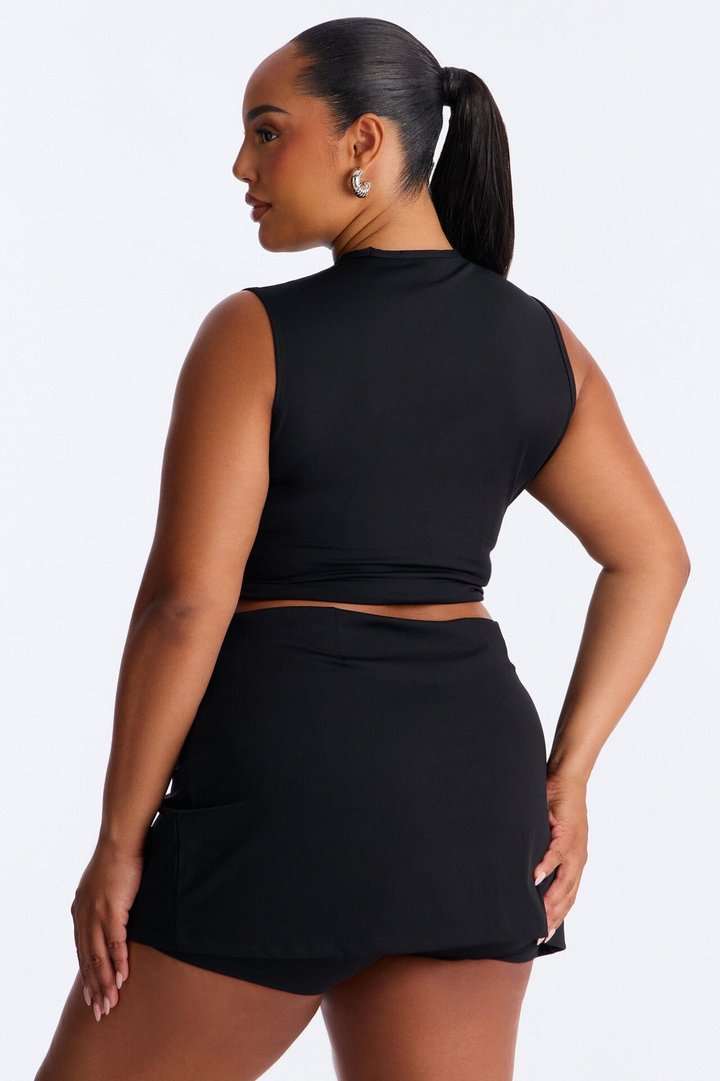 Sadie Sleeveless Skirt Set - Black