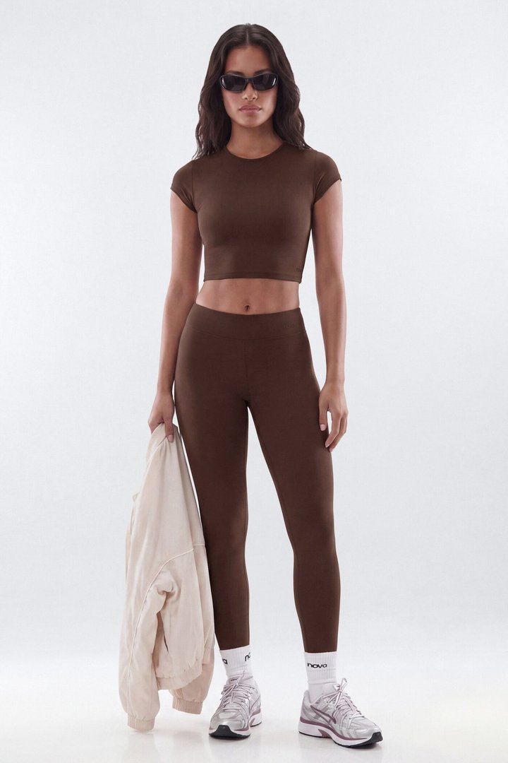 CloudForm™ 25″ Low Rise Legging - Brown