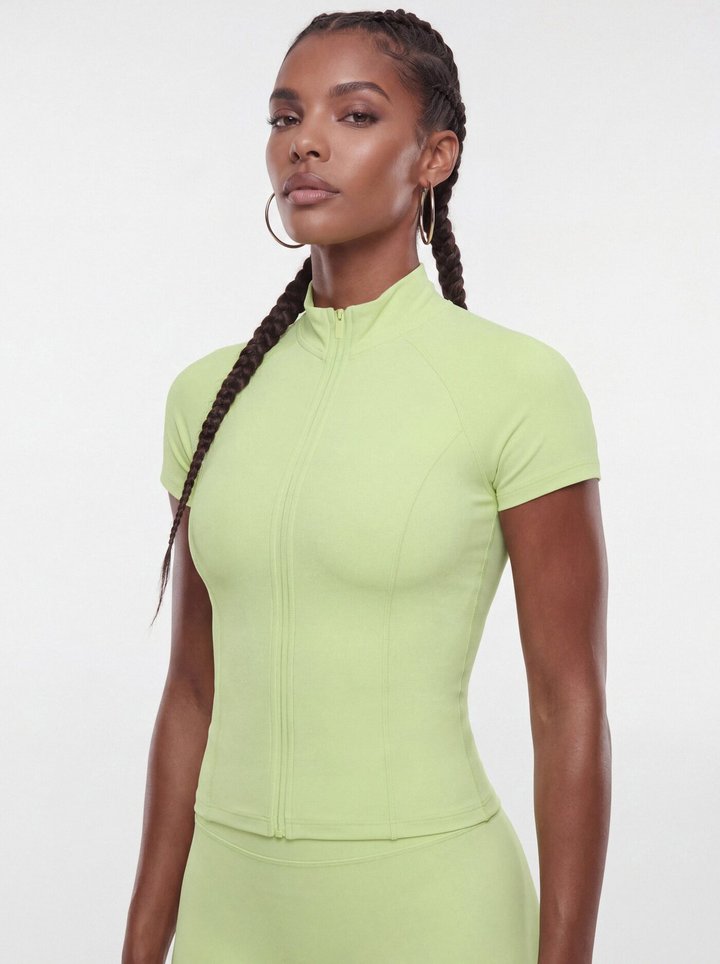 CloudForm™ Short Sleeve Full Zip Jacket - Pistachio