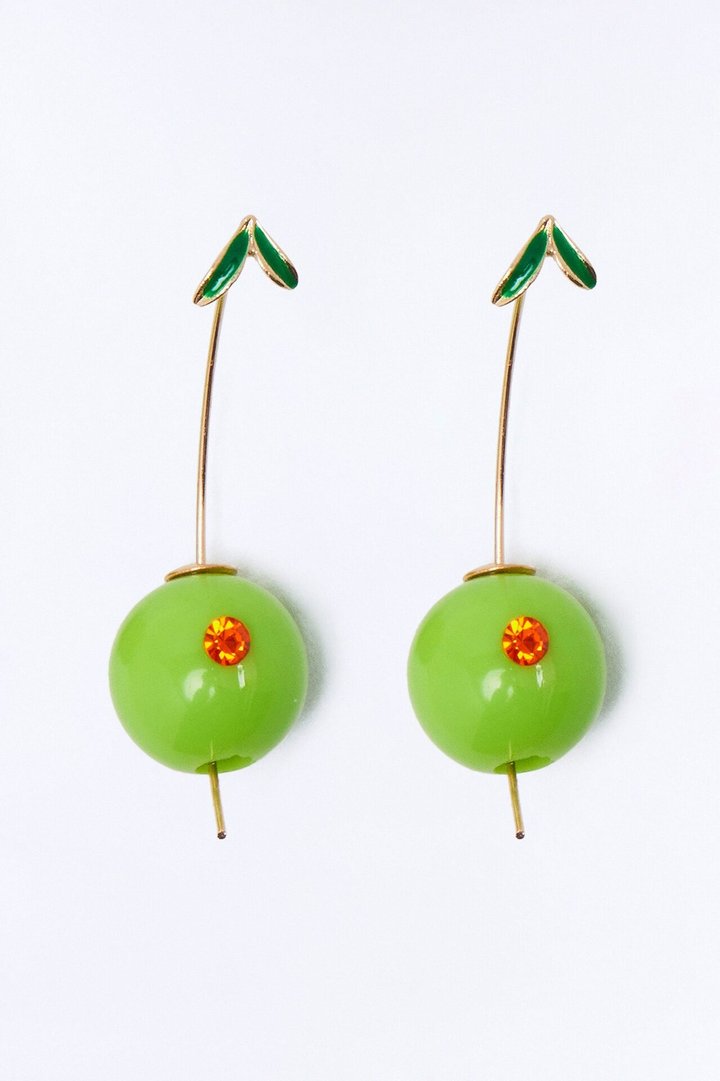 Olive You Drop Earrings - Olive