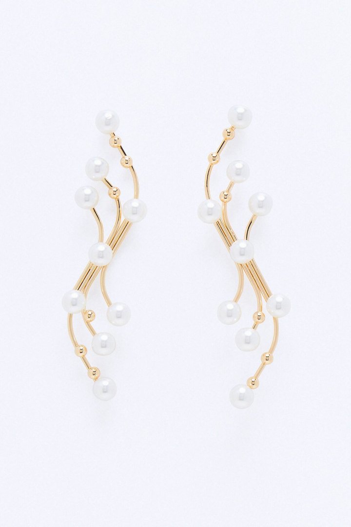 Together Everywhere Pearl Earrings - Gold