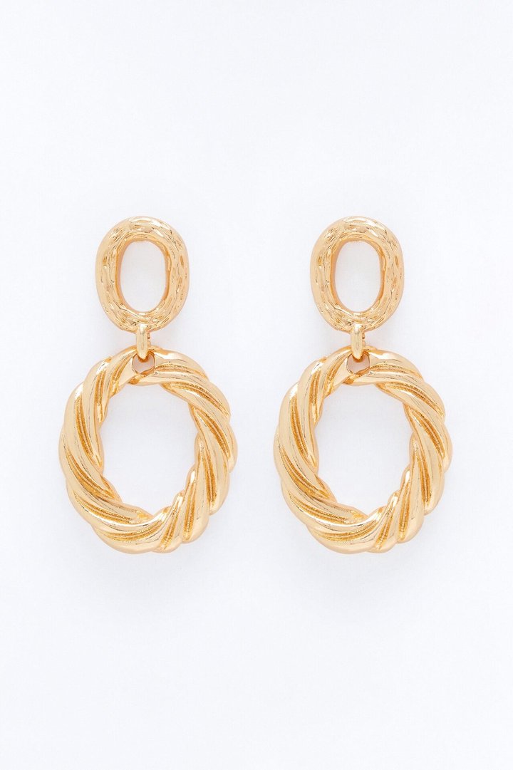 Revolving Drop Earrings - Gold
