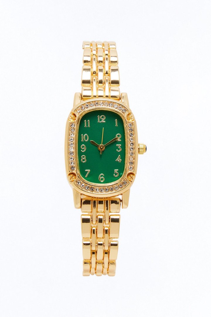 Always On My Time Watch - Gold/Green