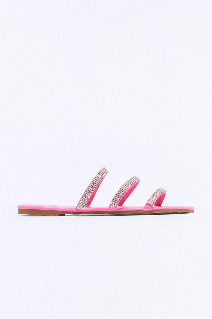 Top Form Embellished Sandals - Pink
