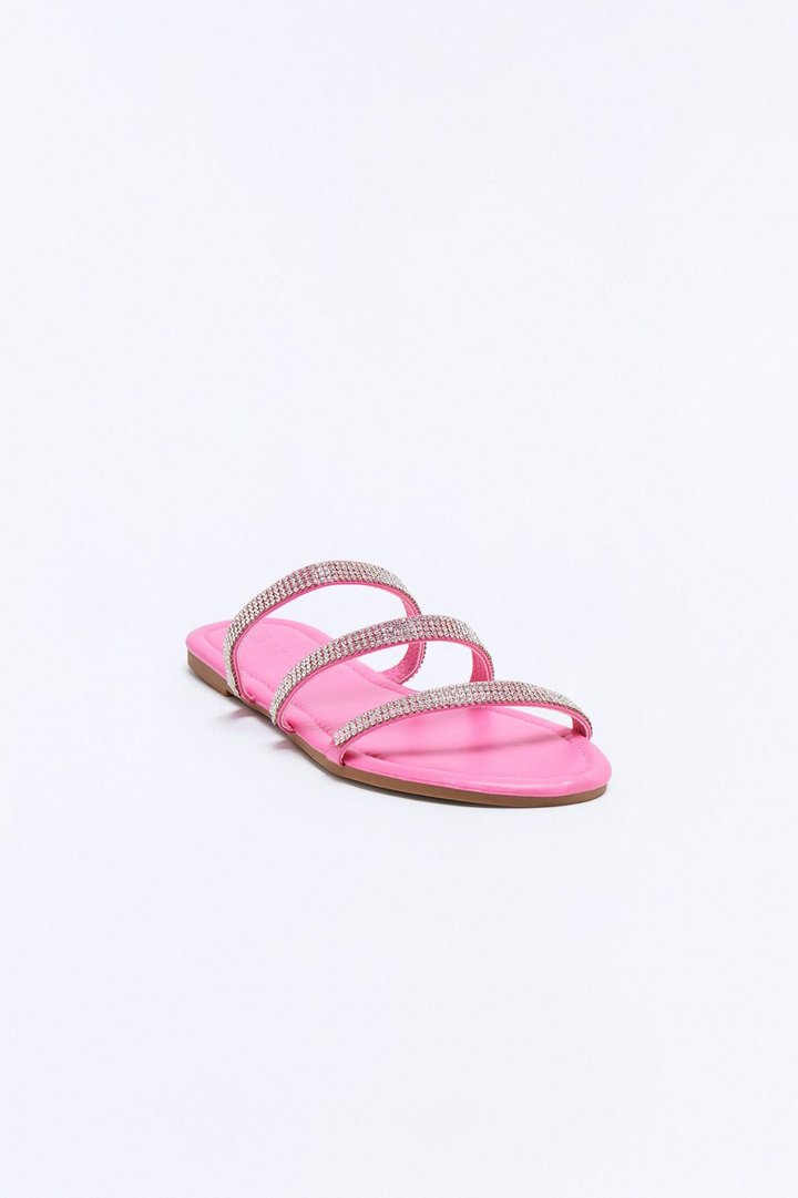 Top Form Embellished Sandals - Pink