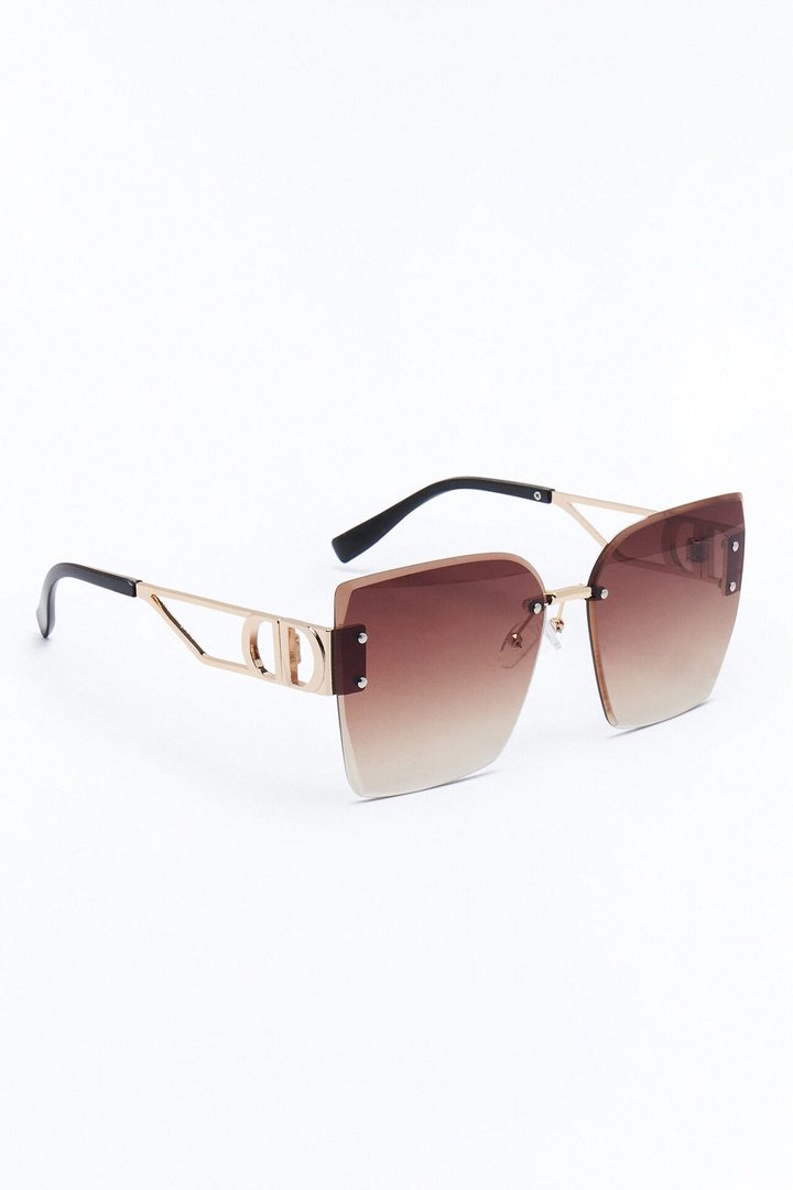 Chic Lady Sunglasses - Gold/Brown