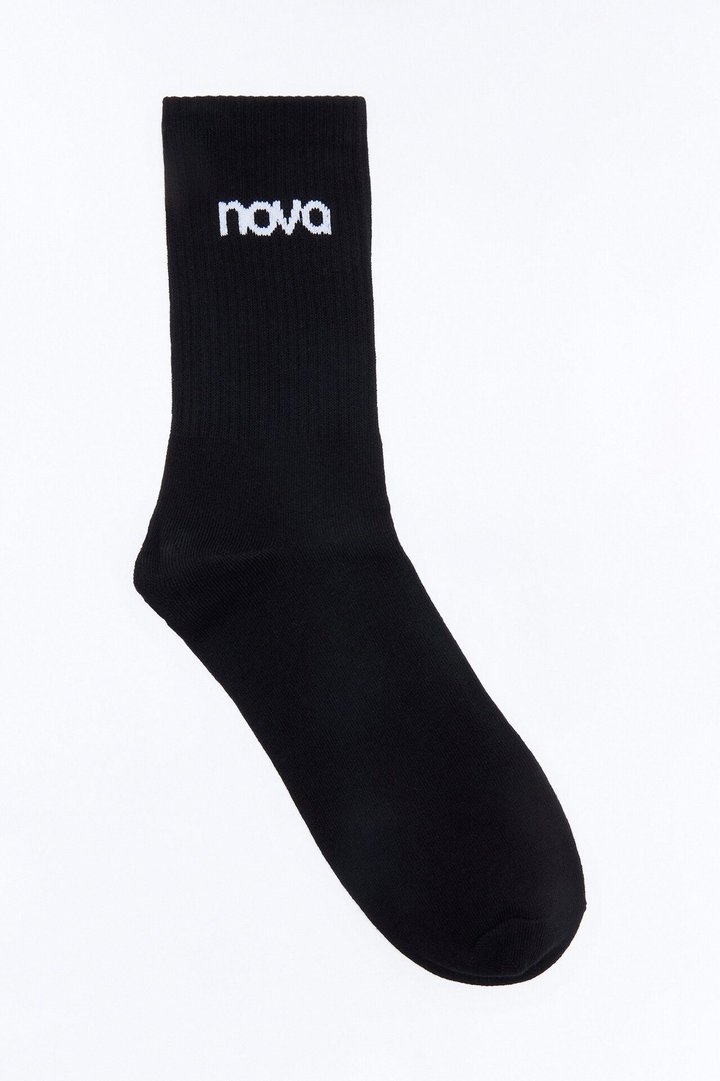 Nova Men's 2 Pack Gym Socks - Black/White
