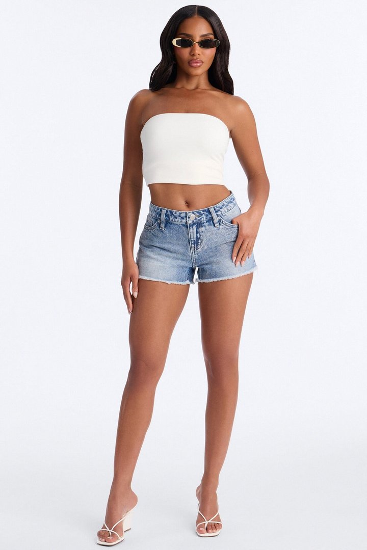 Superstar Cut Off Denim Shorts - Light Wash