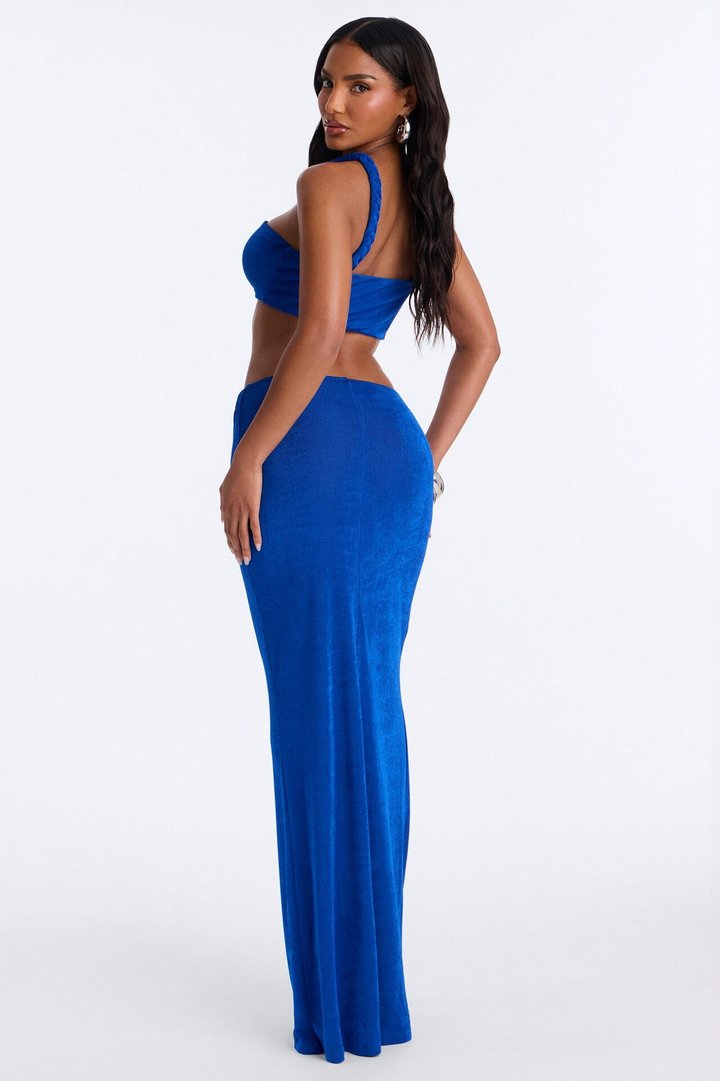Bella Twist Slinky Maxi Dress - Royal