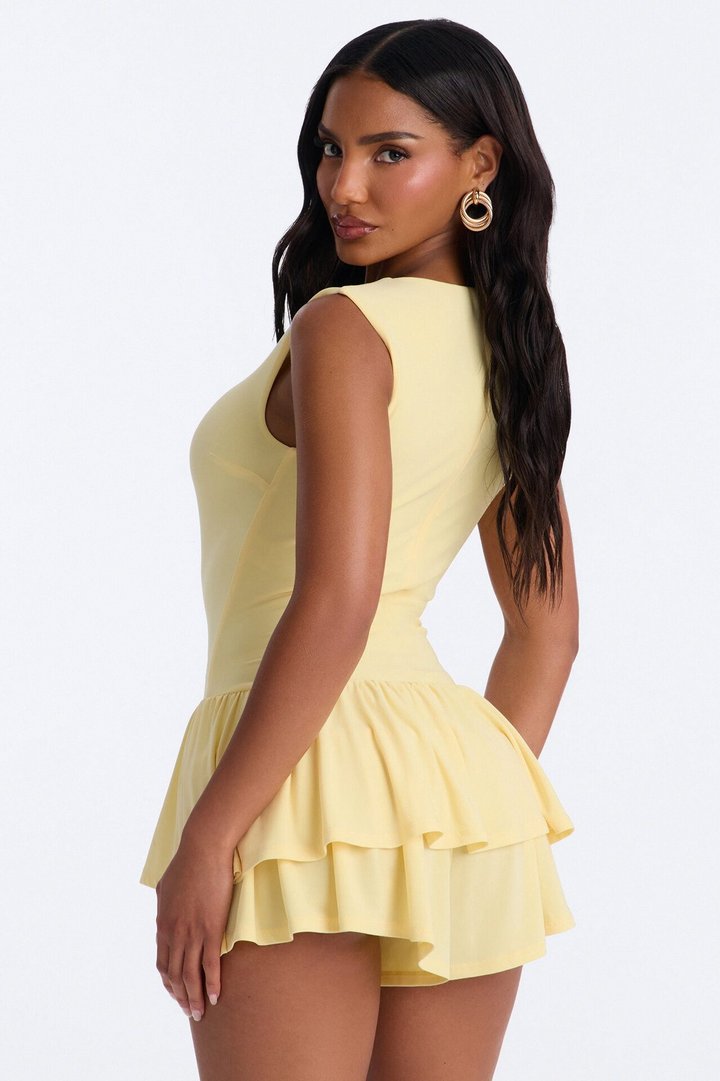 Just A Girl Romper - Yellow