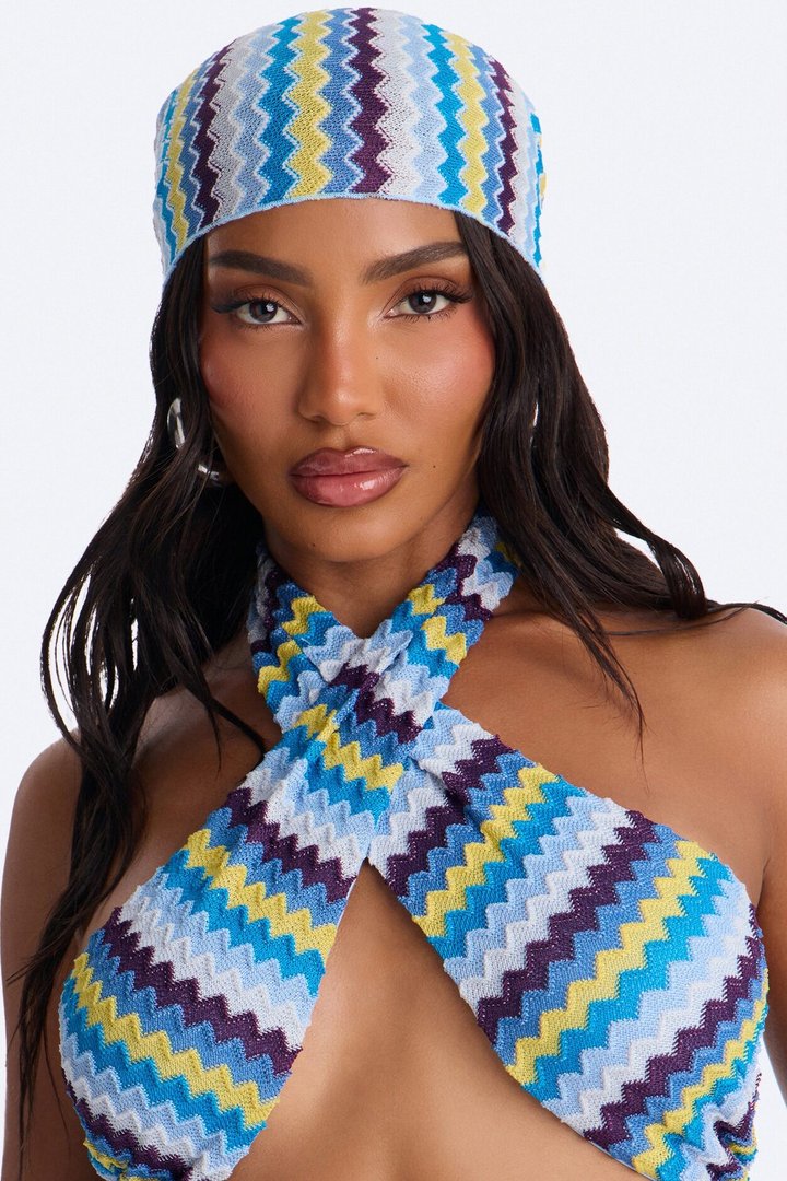 Cool Current 3 Piece Crochet Pant Set - Blue/combo