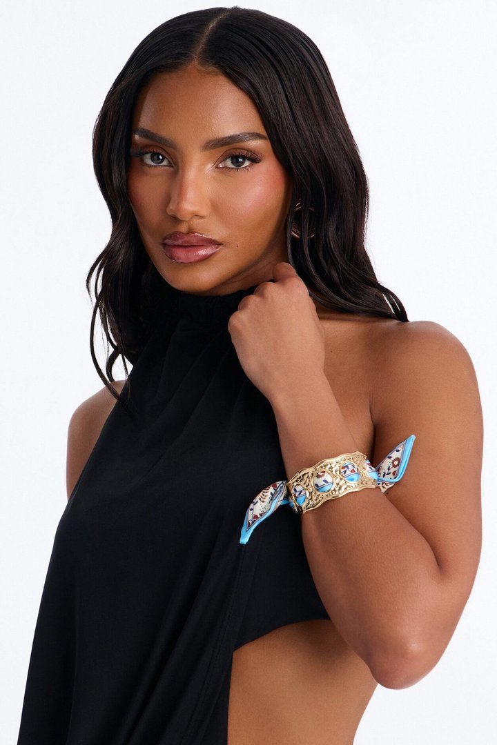 Capri Cuff Bracelet - Gold/Blue