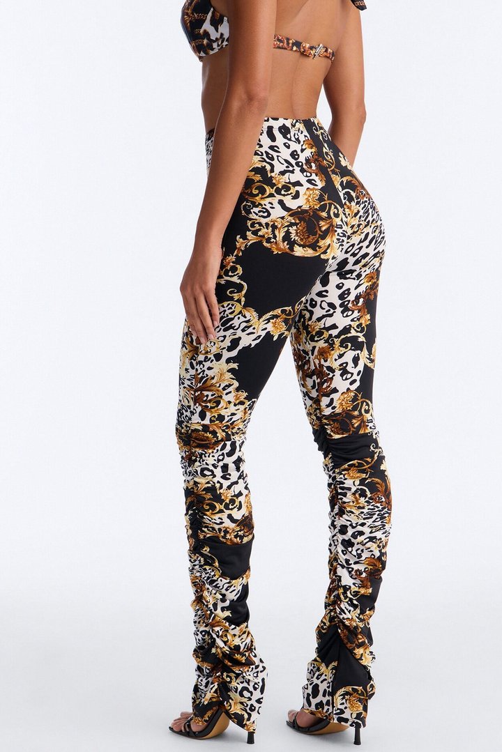 Labeled Luxe Stacked Skinny Pant - Black/combo