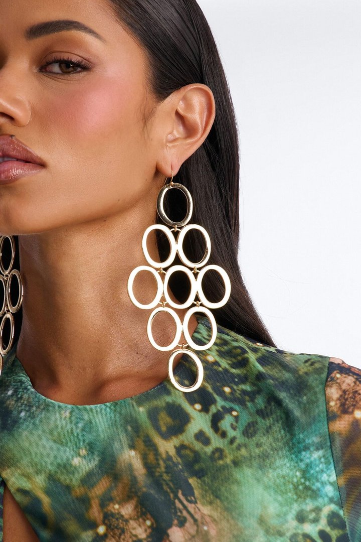 Aura Statement Earrings - Gold