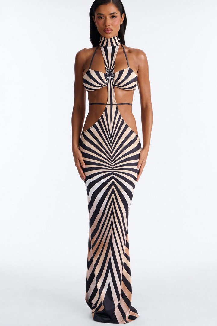 Can't Keep Up Maxi Dress - Black/combo