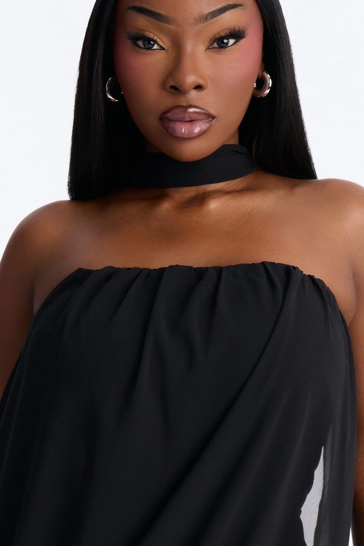 Cramen Scarf Capri Jumpsuit - Black